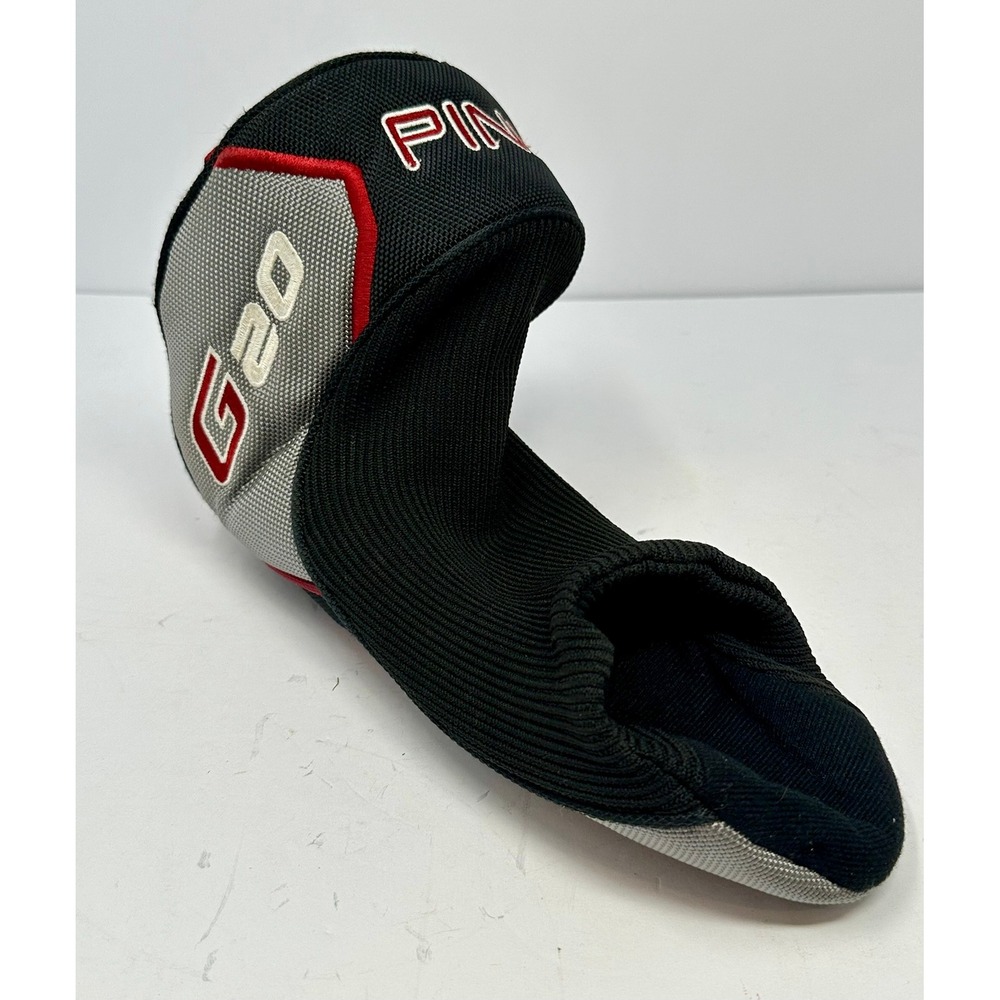 Ping G20 3 Fairway 3 Tag Wood Headcover Black Gray Red Golf Club Head Cover B0